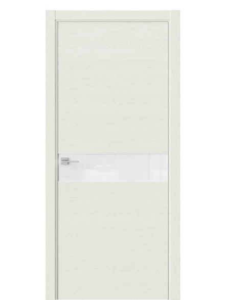 Двери WestStyle  "IN 1" Дуб Монтана /Аляска Lacobel /алюм.кромка ДО