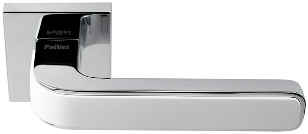 Дверные ручки pallini prime "лондон" pal-z03-s pc/white цвет - полированный хром/белый