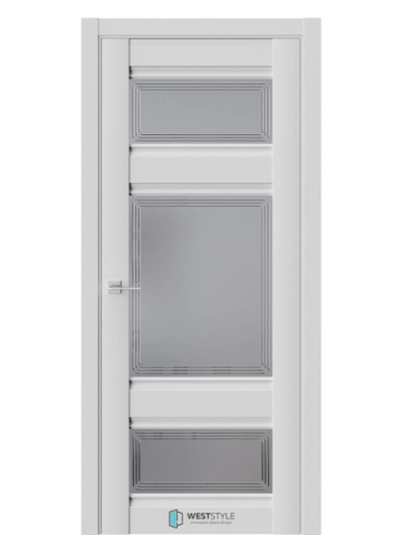 Двери WestStyle  "ChЕ 10" Emlayer Серый/ графит сатинат  ДО