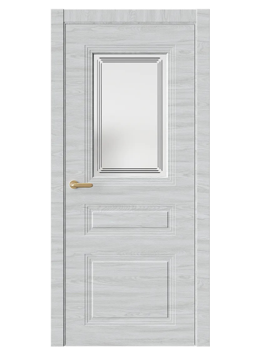 Двери WestStyle  Monte 8 Дуб Амбер Горизонт /Белое Сатинат ДО