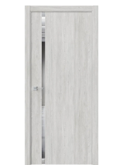 Двери WestStyle  "IN 36" Дуб Оксфорд /Зеркало /алюм.кромка  ДО