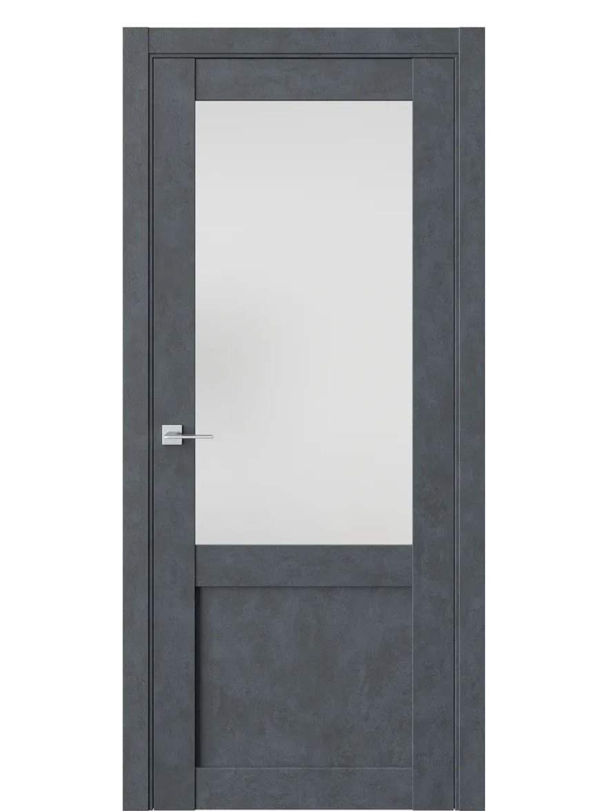 Двери WestStyle  NR4  Бетон Маренго /Белое Сатинат ДО