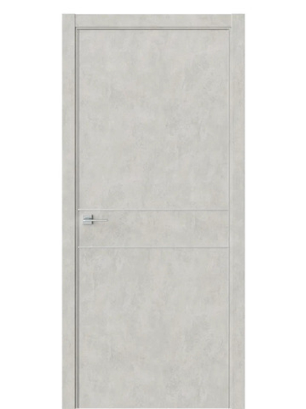 Двери WestStyle  "IN 20" Бетон Смоки /алюм.кромка ДГ