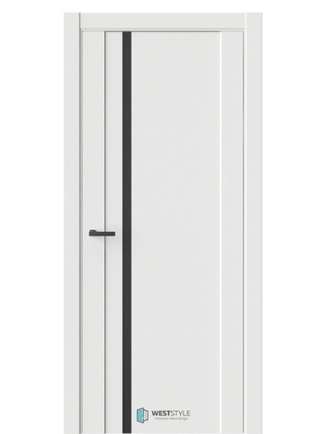Двери WestStyle F31 Emlayer белый /Черное сатин Matelac  ДО