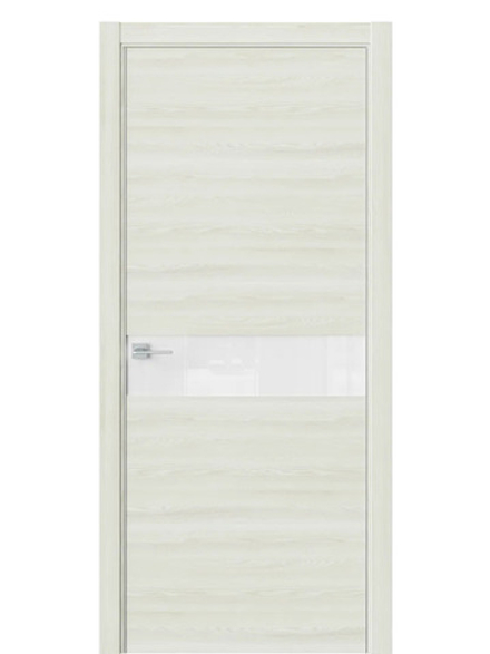 Двери WestStyle  "IN 1" Клен Крем /Аляска Lacobel /алюм.кромка  ДО