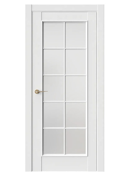 Двери WestStyle En 2 Emlayer белый / Белое Сатинат  ДО