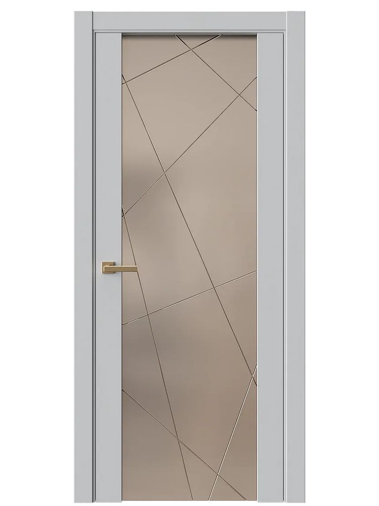 Двери WestStyle Е7  Агатовое сияние/ Зеркало сатин бронза/ Гравировка Prime 1 ДО