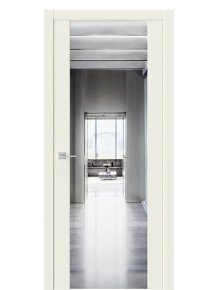 Двери WestStyle Е7  Emlayer бежевый/ зеркало ДО