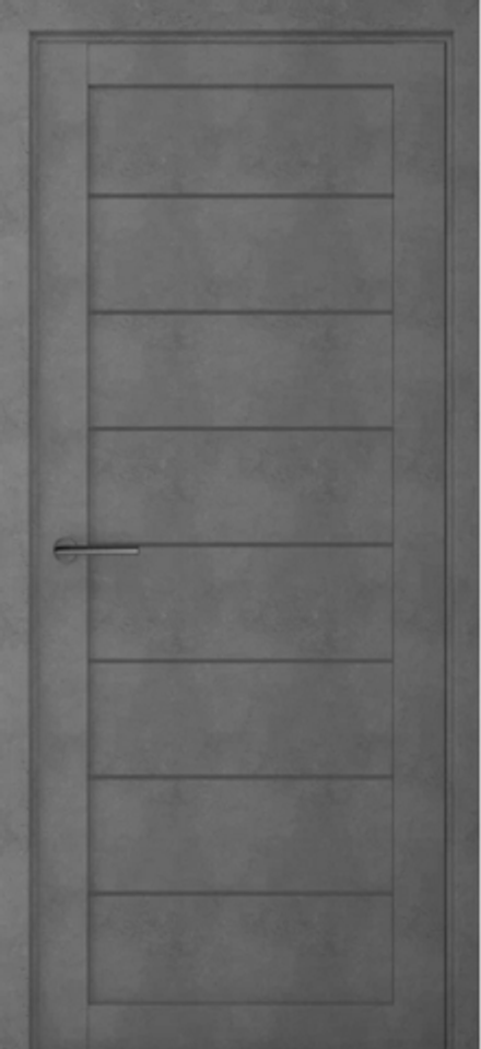 Межкомнатные двери ALBERO СЕУЛ Бетон Темный/графит