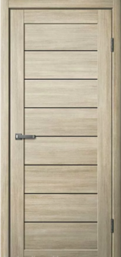 Межкомнатные двери La Stella 242 Ясень латте Черное стекло/Зеркало ДО