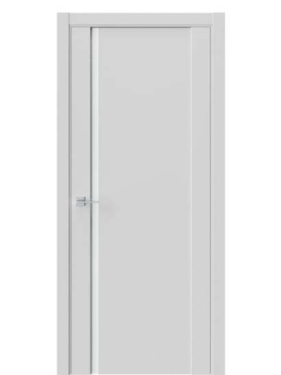 Двери WestStyle F30 Emlayer серый /Белое Lacobel  ДО