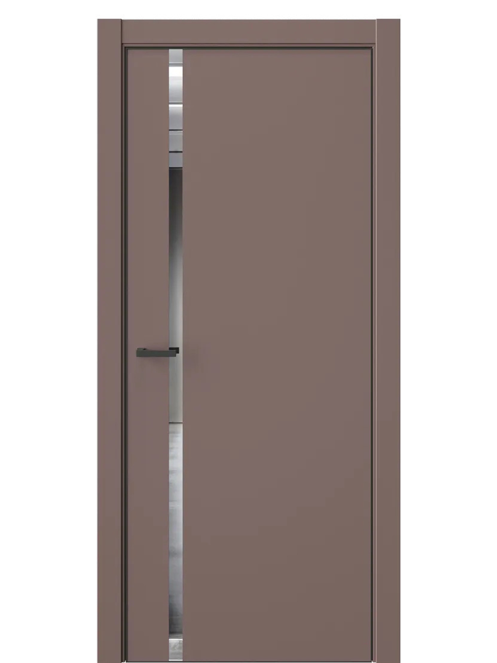 Двери WestStyle  "IN 36" Милкшейк /Зеркало /алюм.кромка  ДО