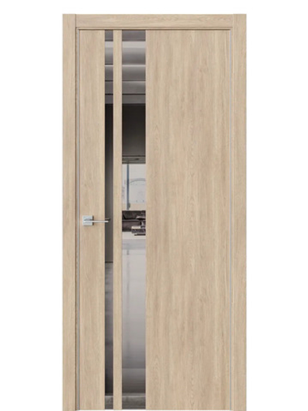 Двери WestStyle  "IN 38" Брандо /Зеркало графит /алюм.кромка ДО