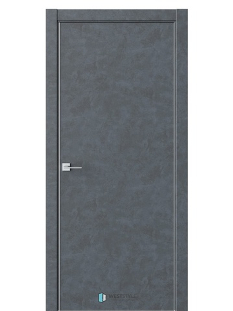 Двери WestStyle  "IN 9" Бетон Маренго /алюм.кромка  ДГ