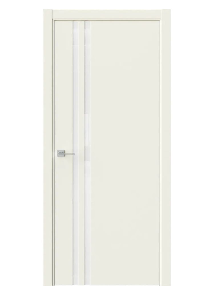 Двери WestStyle  "IN 37" EmLayer Бежевый /Аляска Lacobel /алюм.кромка  ДО