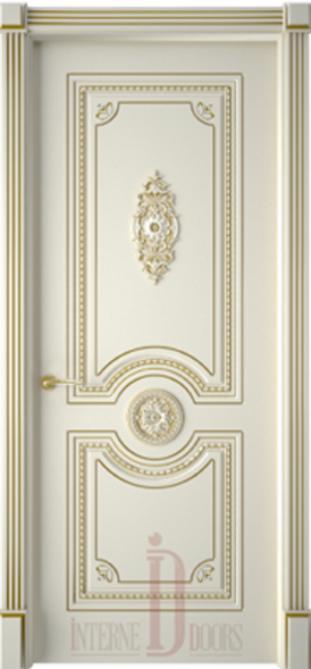 Межкомнатные двери INTERNE DOORS "МОНАКО" (ДГ) Слоновая кость патина шампань