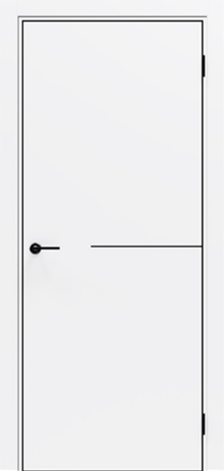 Межкомнатные двери PORTIKA Porta-50.1 B Alaska/ABS кромка с 4-х сторон (черная).