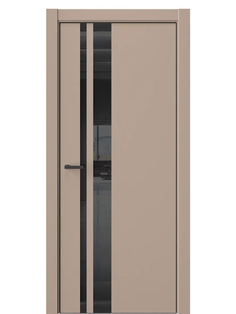 Двери WestStyle  "IN 38" Гляссе /Чёрное Lacobel /алюм.кромка  ДО