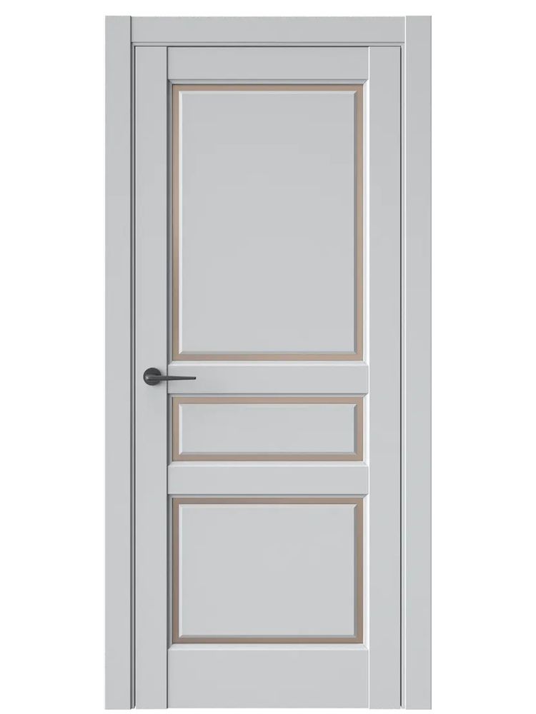 Двери WestStyle  LVT 5 Белая Ночь/ Графит Сатинат ДО