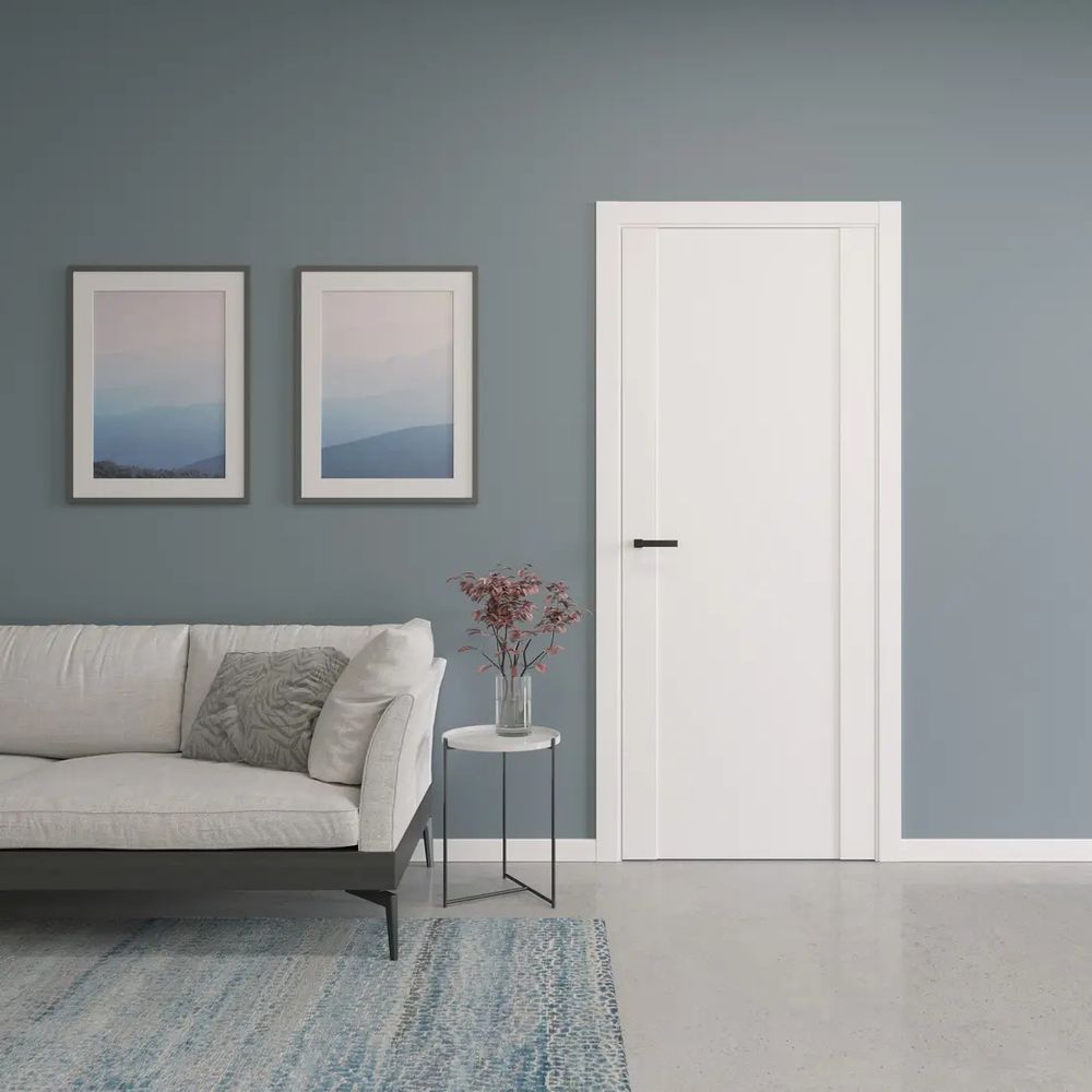 Двери WestStyle F0 Бетон смоки  ДГ