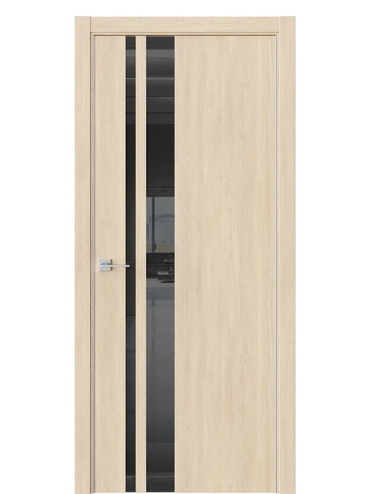 Двери WestStyle  "IN 38" Сенди /Чёрное Lacobel /алюм.кромка  ДО