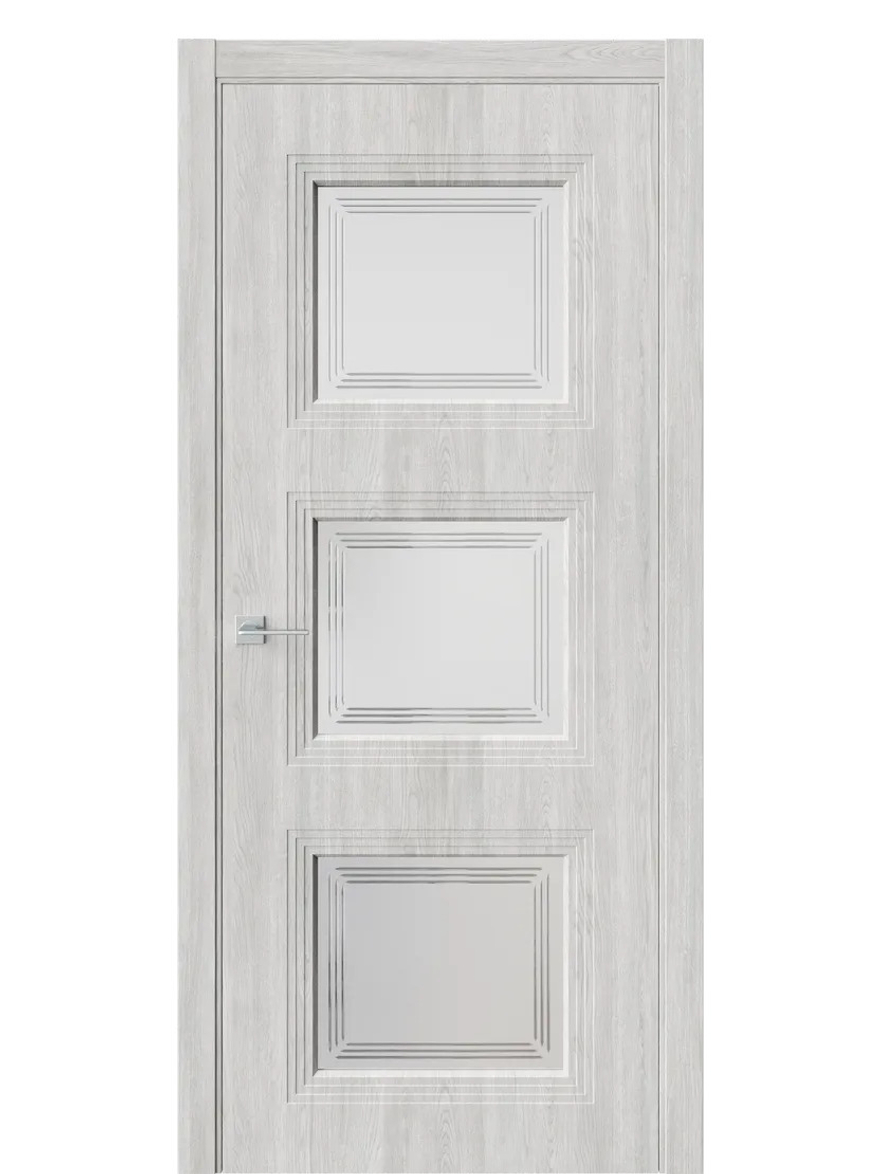 Двери WestStyle  Monte 6 Дуб Оксфорд /Белое Сатинат ДО