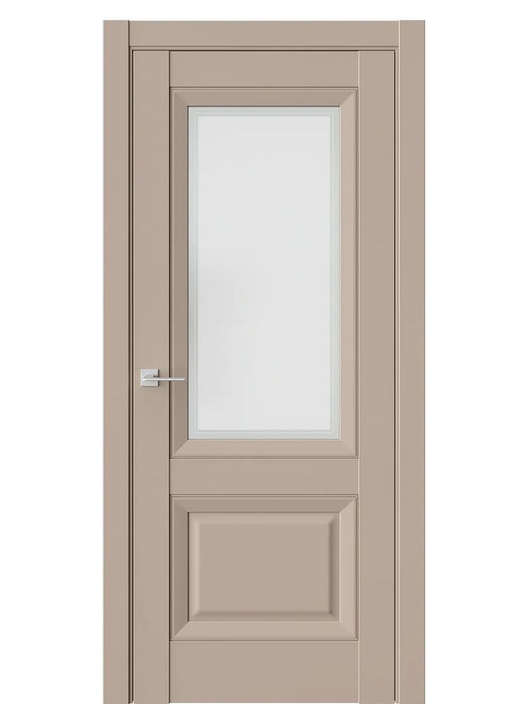 Двери WestStyle  PL4F Гляссе /Белое Сатинат /Молдинг ДО