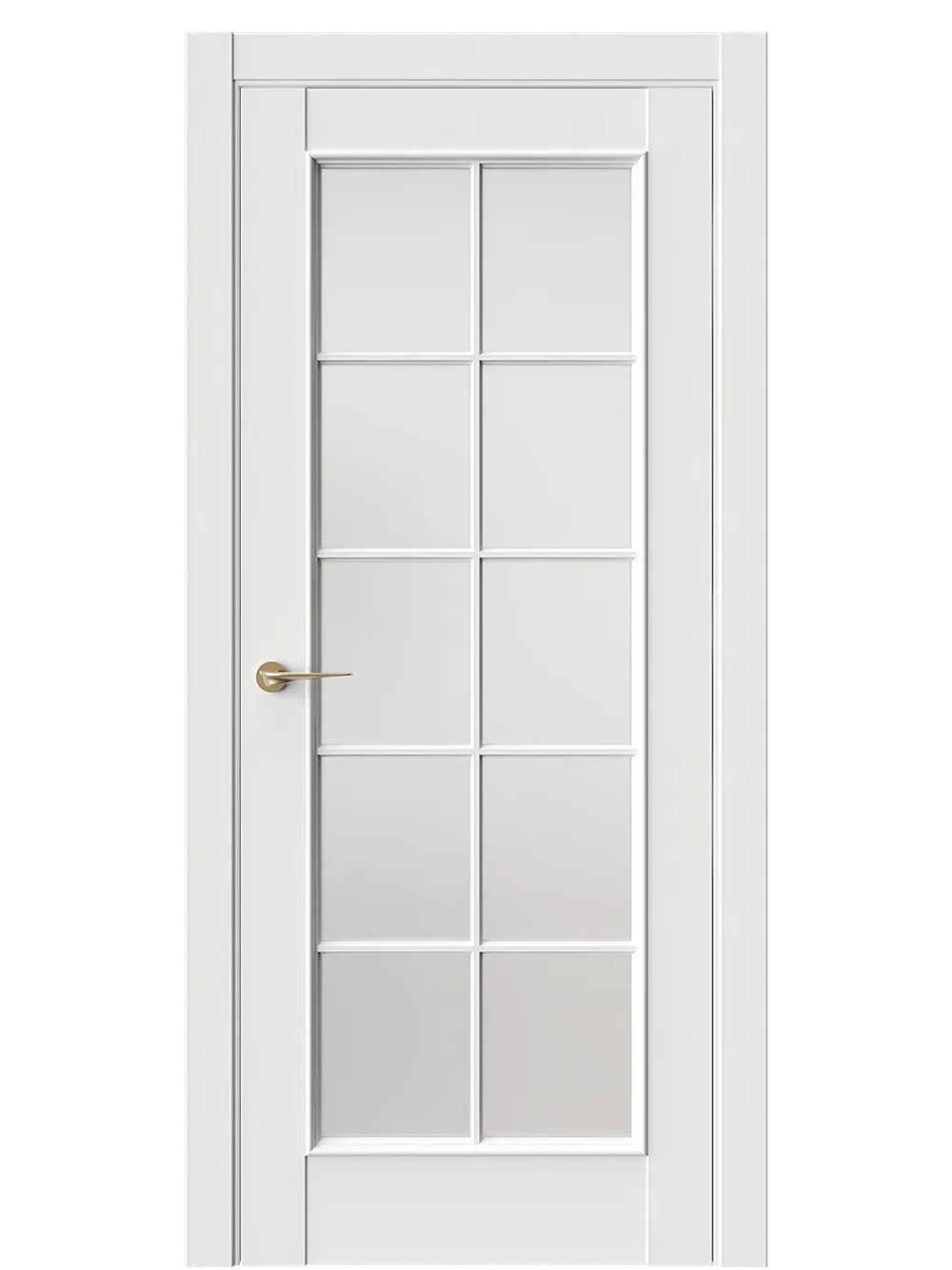 Двери WestStyle En 2 Emlayer белый / Белое Сатинат  ДО