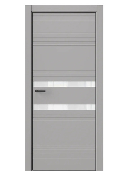 Двери WestStyle  "IN 13" Макиато /Аляска Lacobel /алюм.кромка  ДО