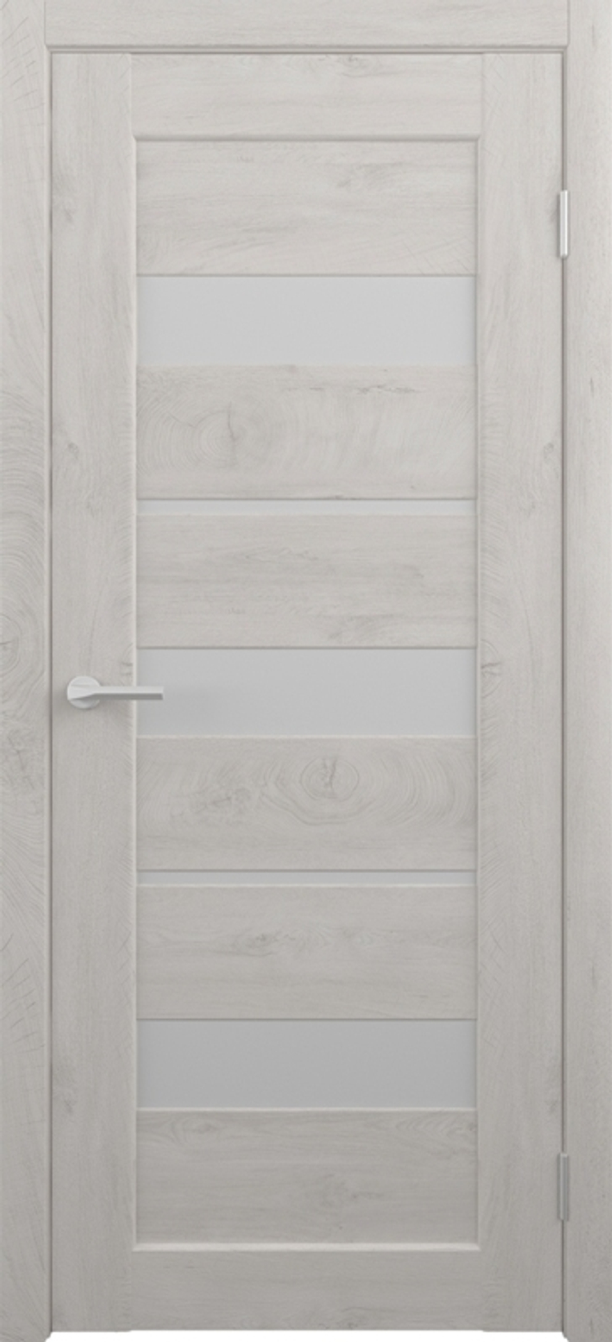 Межкомнатные двери ALBERO "Бостон" Дуб снежный / Мателюкс (ДО)
