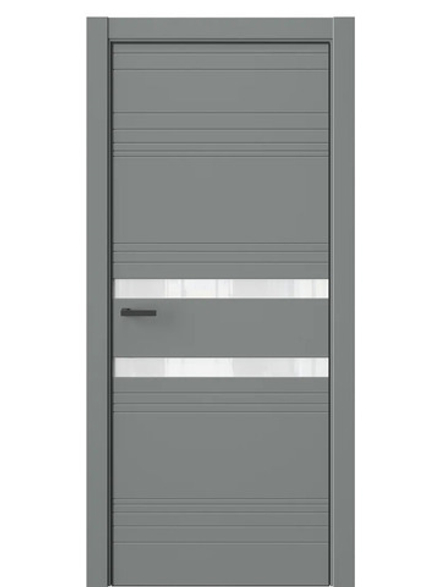 Двери WestStyle  "IN 13" Морская Галька /Аляска Lacobel /алюм.кромка  ДО