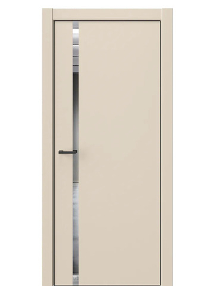 Двери WestStyle  "IN 36" Лазурный Песок /Зеркало /алюм.кромка  ДО