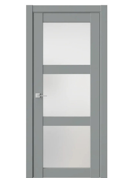 Двери WestStyle  NR6  Морская Галька /Белое Сатинат ДО