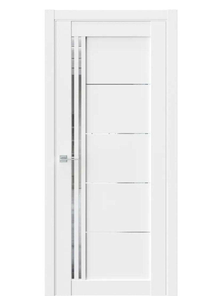 Межкомнатные двери WestStyle RL 5 Emlayer Белый /Зеркальное стекло ДО Межкомнатные двери WestStyle RL 5 Emlayer Белый /Зеркальное стекло ДО