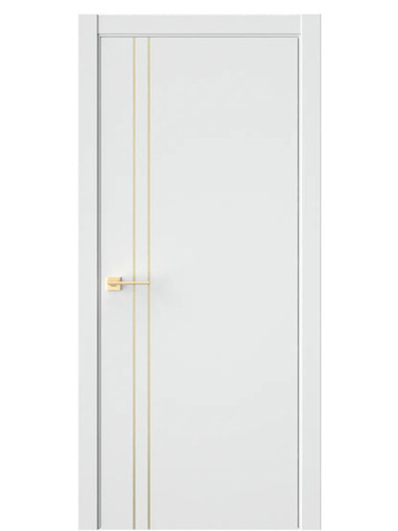 Двери WestStyle  MODERNO 40 Белая Вуаль /молдинг  ДГ