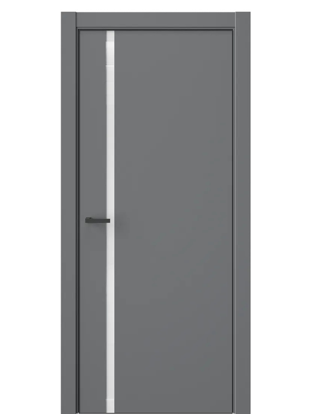 Двери WestStyle  "IN 36" Альпийская Ночь /Аляска Lacobel /алюм.кромка ДО