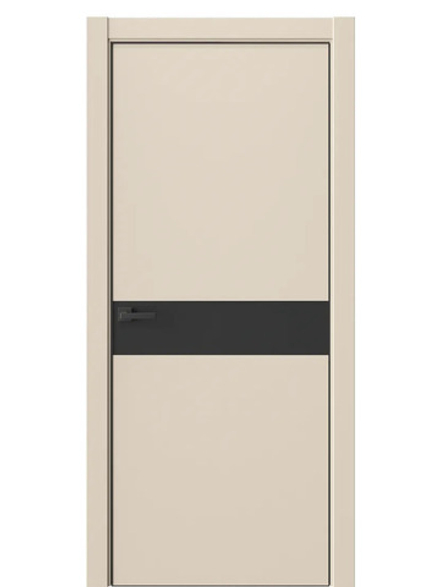 ДВЕРИ WestStyle  "IN 1" Лазурный Песок /Черное сатин Matelac /алюм.кромка  ДО