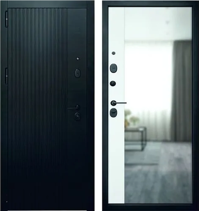 Сейф дверь ВФД MONO Carbon/MAXI Mirror Ice