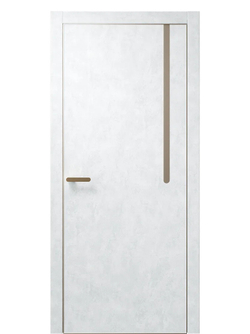 Двери WestStyle  "IN М1.2" Бетон Лайт /молдинг /алюм.кромка  ДГ