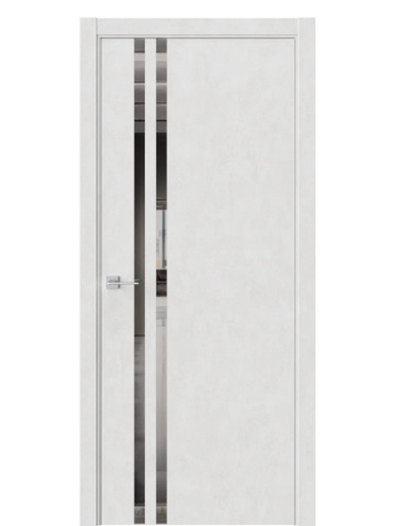 Двери WestStyle  "IN 37" Бетон Лайт /Зеркало графит /алюм.кромка  ДО