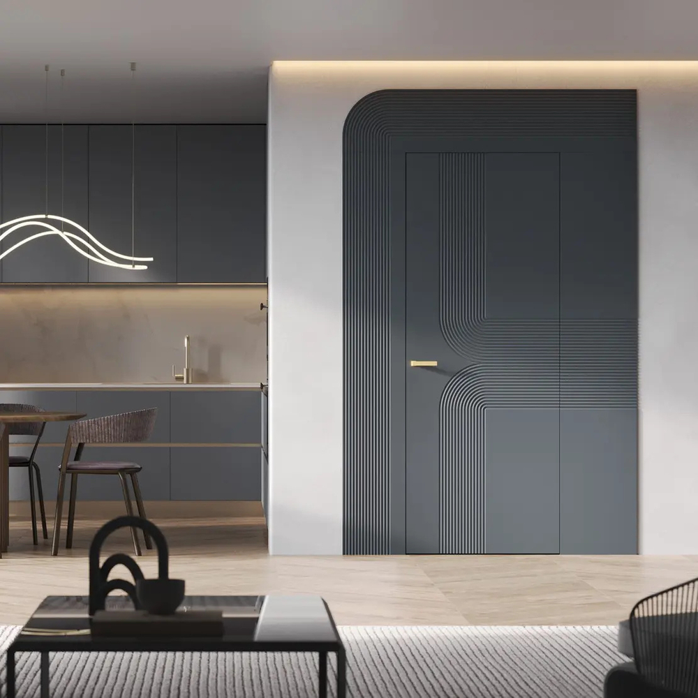 Двери WestStyle  Molis 1 RAL 9010 Бежевый ДГ