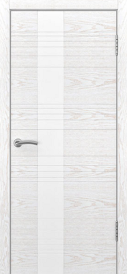 Межкомнатные двери СИТИДОРС «НОВИТА» ДО Белый ясень/Черный лакобель