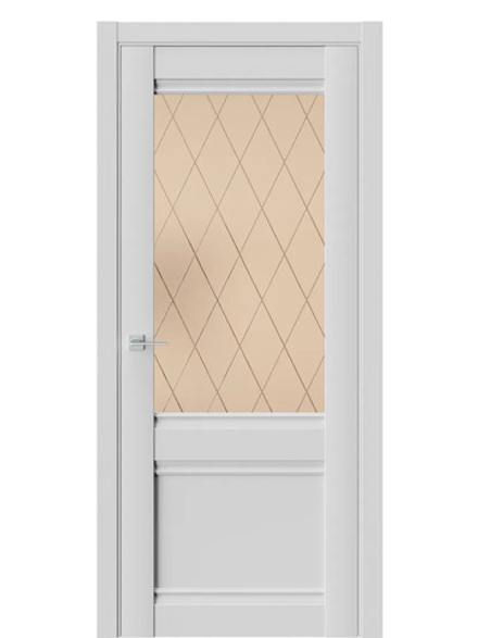 Двери WestStyle  "ChЕ 6" Emlayer Серый/бронза сатинат  ДО