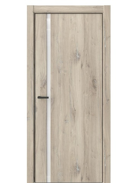 Двери WestStyle  "IN 36" Дуб Мехико /Аляска Lacobel /алюм.кромка  ДО