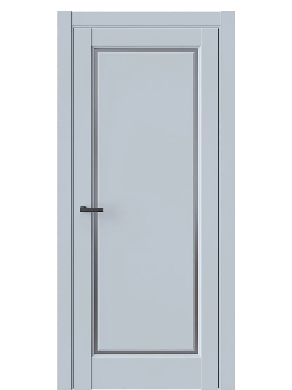 Двери WestStyle  LVT 1 Белая Ночь/ Графит Сатинат ДО