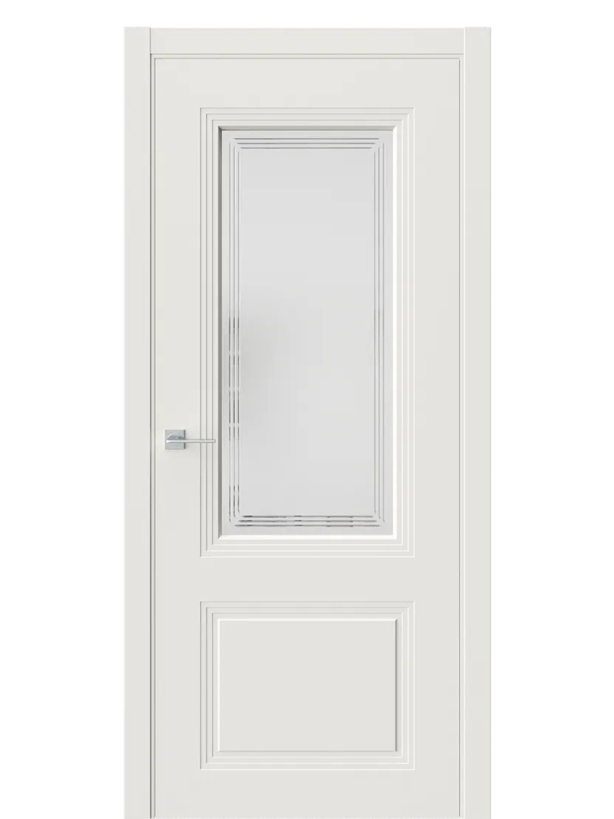 Двери WestStyle  Monte 4 RAL 9010 Бежевый /Белое Сатинат ДО