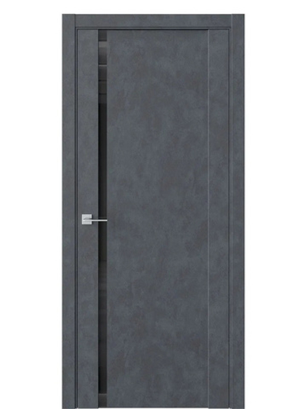 Двери WestStyle F30 Бетон маренго /Чёрное Lacobel  ДО