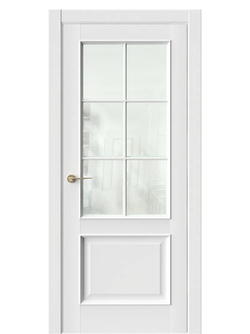 Двери WestStyle En 6 Emlayer белый / Кризет  ДО