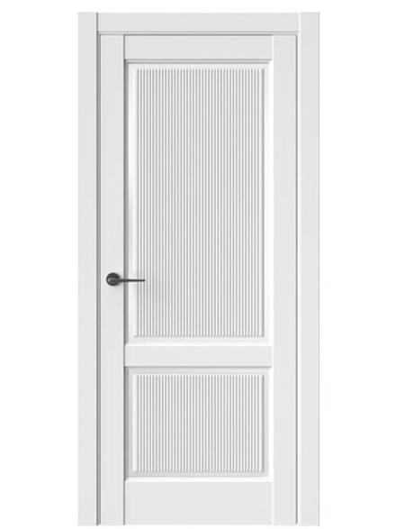 Двери WestStyle  LVT 3 FL Белая Вуаль/ Белое Сатинат ДО