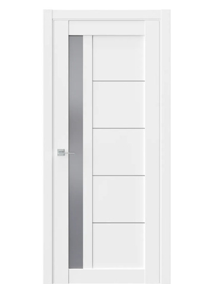 Межкомнатные двери WestStyle  RL 4 Emlayer Белый /Графит Сатинат ДО